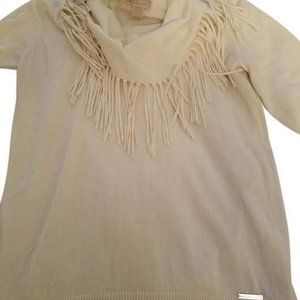Michael Kors Fringe neck line off white